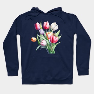 Tulip flowers bouquet Hoodie